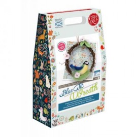 Blue Tit Wreath Needle Felting Kit