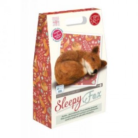 Needle Felted Sleepy Fox Kit